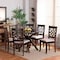 Baxton Studio Elena Modern and Contemporary Grey Fabric and Dark Brown Finished Wood 7-Piece Dining Set 174-10534-10894-Zoro - alternate 5